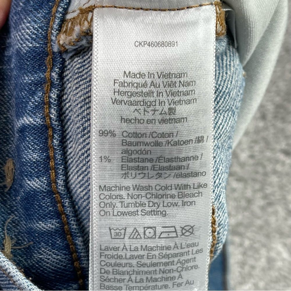 Madewell Perfect Vintage Jeans Women's 23 Blue Straight Mid-Rise Distressed - Picture 7 of 12